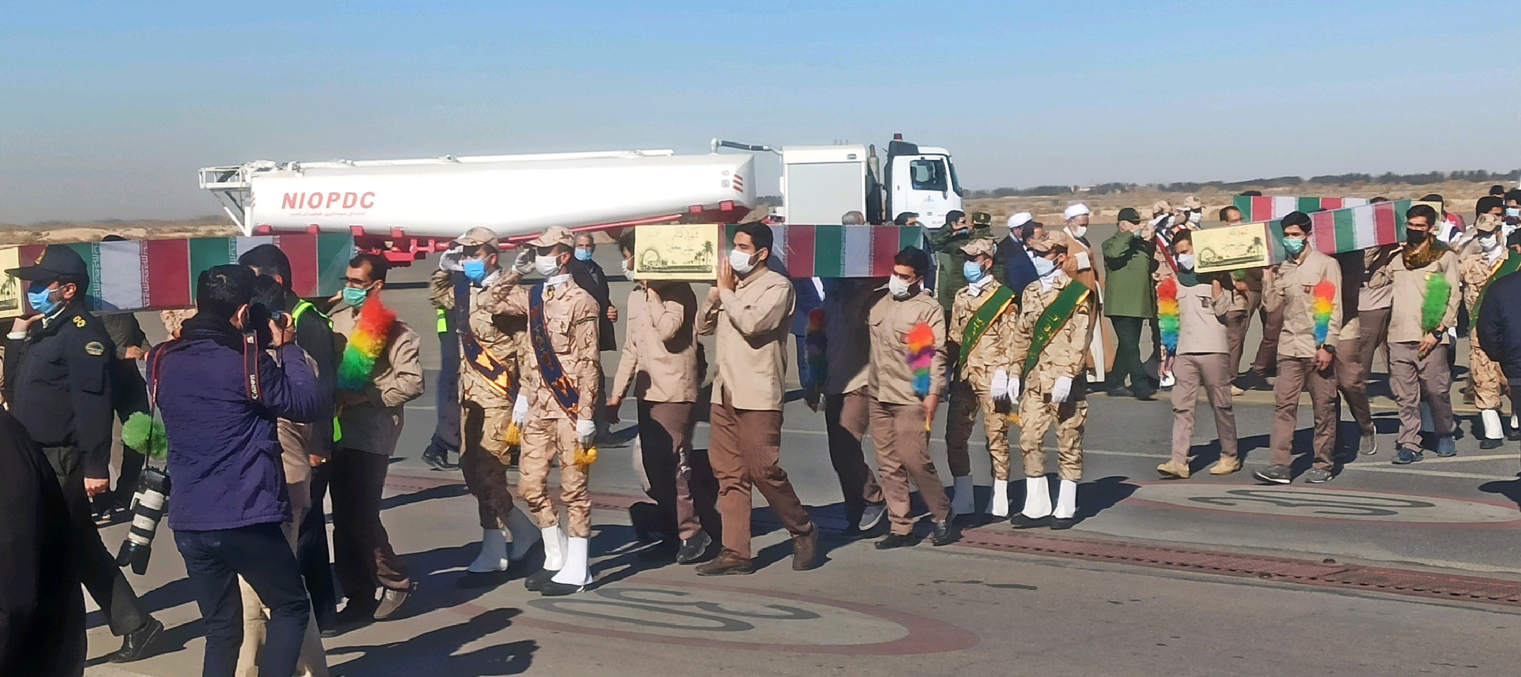 ورود پیکر پنج شهید گمنام به اصفهان