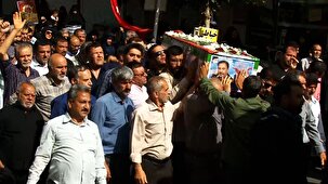 تشییع و خاکسپاری شهید مدافع وطن پاسدار عبدالرسول زارعی در نجف آباد