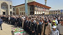 وداع با پیکر سردار شهید صفرپور از شهدای حمله رژیم غاصب صهیونیستی