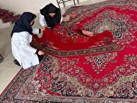 تلفیق فرش ایرانی و معماری داخلی در هنرستانی در ورنامخواست