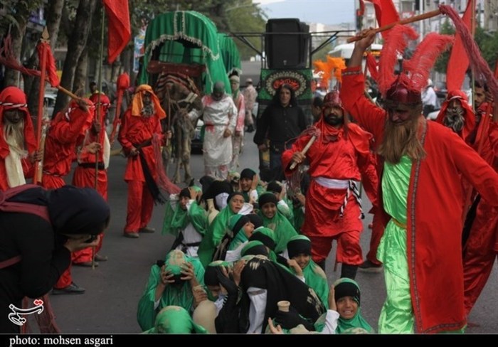 آیین نمادین کاروان اسرای کربلا در گرگان